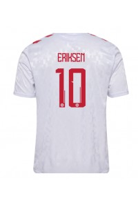 Fotbalové Dres Dánsko Christian Eriksen #10 Venkovní Oblečení ME 2024 Krátký Rukáv